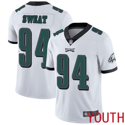 Youth Philadelphia Eagles #94 Josh Sweat White Vapor Untouchable NFL Jersey Limited Player Football->philadelphia eagles->NFL Jersey